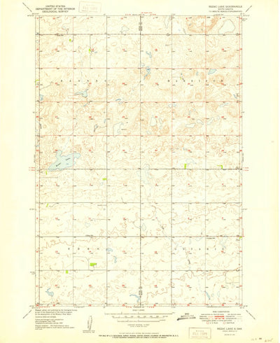 United States Geological Survey Rezac Lake, SD (1951, 24000-Scale) digital map