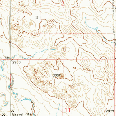 United States Geological Survey Rhame SE, ND (1973, 24000-Scale) digital map