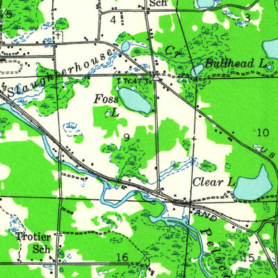 United States Geological Survey Rhinelander, WI (1940, 48000-Scale) digital map