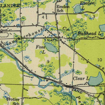 United States Geological Survey Rhinelander, WI (1949, 48000-Scale) digital map