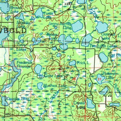 United States Geological Survey Rhinelander, WI (1989, 100000-Scale) digital map