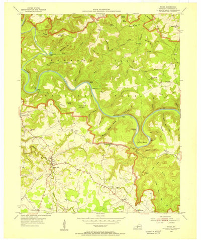 United States Geological Survey Rhoda, KY (1954, 24000-Scale) digital map
