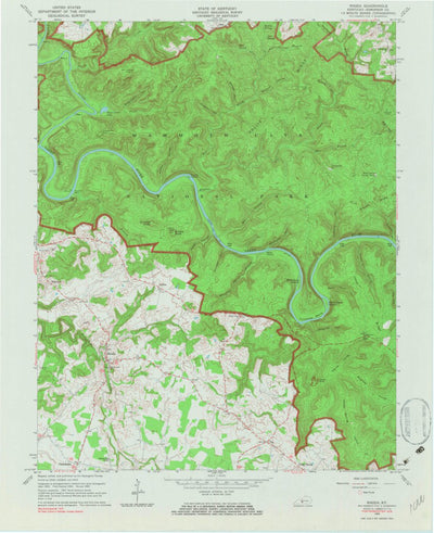 United States Geological Survey Rhoda, KY (1965, 24000-Scale) digital map