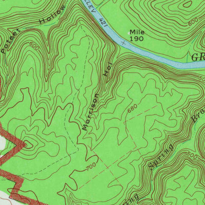 United States Geological Survey Rhoda, KY (1965, 24000-Scale) digital map