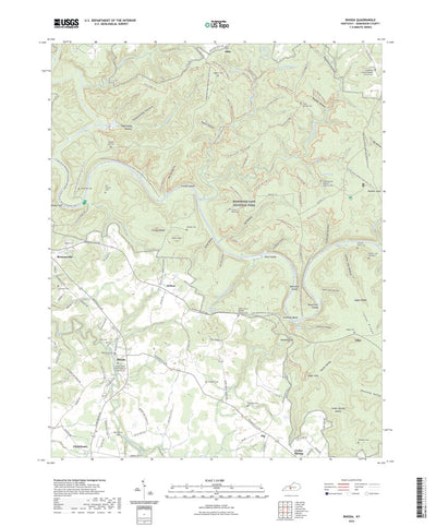 United States Geological Survey Rhoda, KY (2022, 24000-Scale) digital map