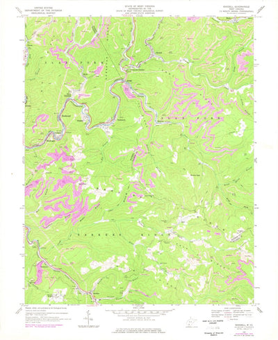 United States Geological Survey Rhodell, WV (1967, 24000-Scale) digital map