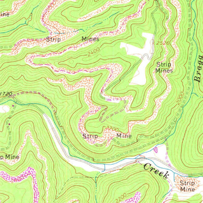United States Geological Survey Rhodell, WV (1967, 24000-Scale) digital map
