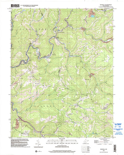 United States Geological Survey Rhodell, WV (1996, 24000-Scale) digital map