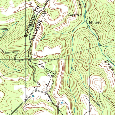 United States Geological Survey Rhodell, WV (1996, 24000-Scale) digital map