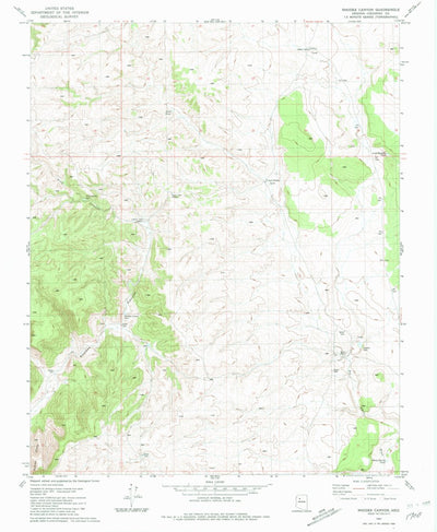 United States Geological Survey Rhodes Canyon, AZ (1981, 24000-Scale) digital map