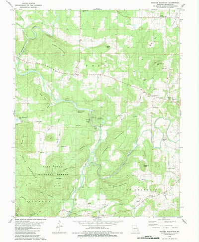 United States Geological Survey Rhodes Mountain, MO (1980, 24000-Scale) digital map