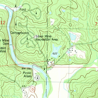 United States Geological Survey Rhodes Mountain, MO (1980, 24000-Scale) digital map