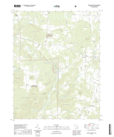 United States Geological Survey Rhodes Mountain, MO (2021, 24000-Scale) digital map
