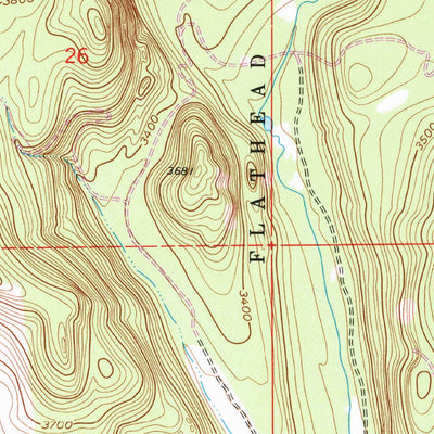United States Geological Survey Rhodes, MT (1962, 24000-Scale) digital map