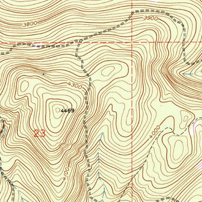 United States Geological Survey Rhodes, MT (1991, 24000-Scale) digital map