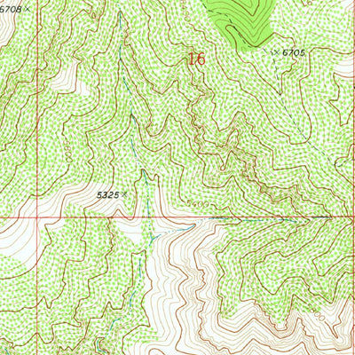 United States Geological Survey Rhodes Peak, AZ (1972, 24000-Scale) digital map