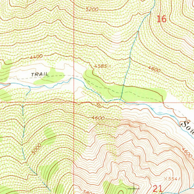 United States Geological Survey Rhodes Peak, ID-MT (1966, 24000-Scale) digital map