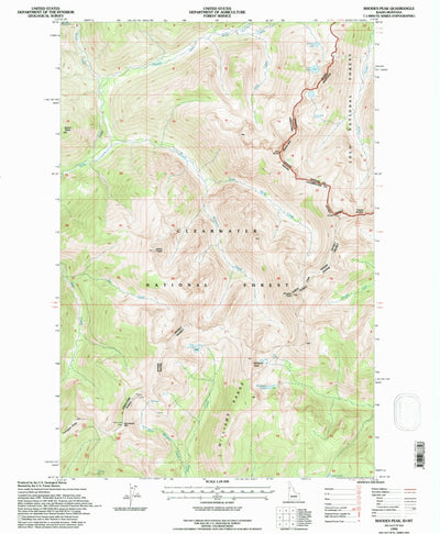 United States Geological Survey Rhodes Peak, ID-MT (1994, 24000-Scale) digital map