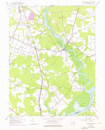 United States Geological Survey Rhodesdale, MD (1944, 24000-Scale) digital map