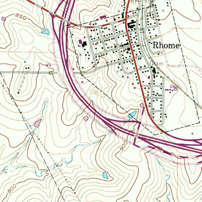 United States Geological Survey Rhome, TX (1960, 24000-Scale) digital map