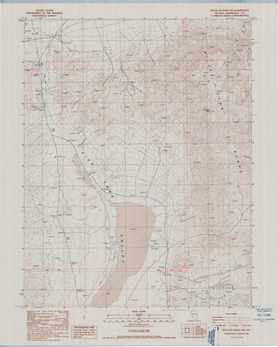 United States Geological Survey Rhyolite Ridge NW, NV (1987, 24000-Scale) digital map