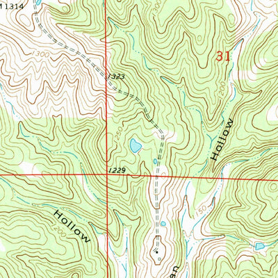 United States Geological Survey Rhyse, MO (1992, 24000-Scale) digital map