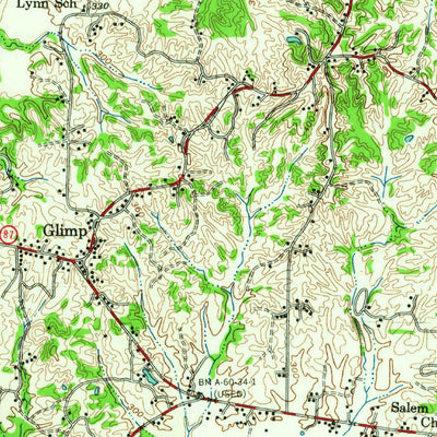 United States Geological Survey Rialto, TN (1961, 62500-Scale) digital map