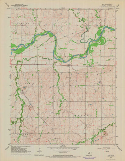 United States Geological Survey Rice, KS (1965, 24000-Scale) digital map