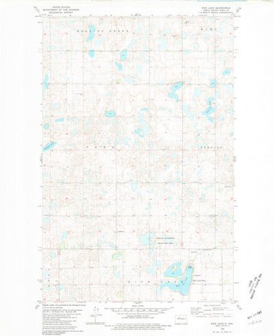 United States Geological Survey Rice Lake, ND (1980, 24000-Scale) digital map