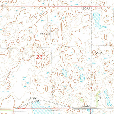 United States Geological Survey Rice Lake, ND (1980, 24000-Scale) digital map