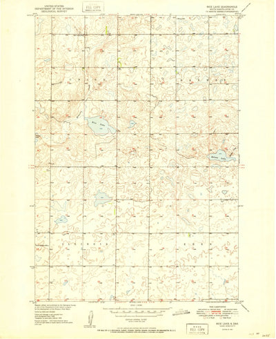 United States Geological Survey Rice Lake, SD (1951, 24000-Scale) digital map