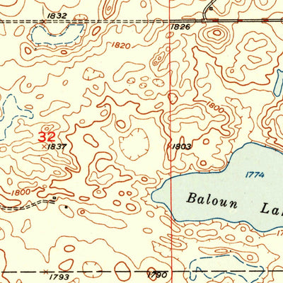 United States Geological Survey Rice Lake, SD (1951, 24000-Scale) digital map
