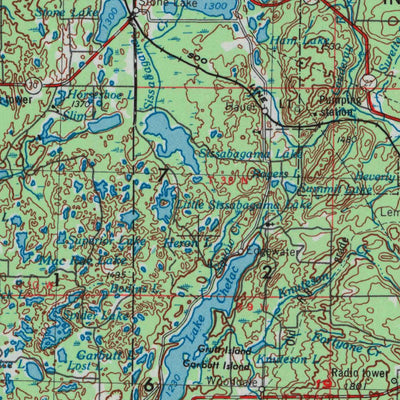 United States Geological Survey Rice Lake, WI (1953, 250000-Scale) digital map