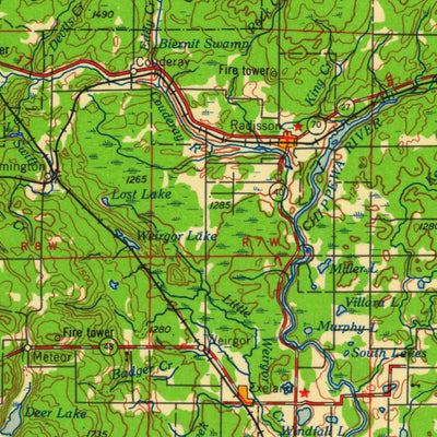 United States Geological Survey Rice Lake, WI (1959, 250000-Scale) digital map