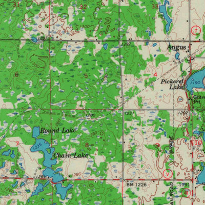 United States Geological Survey Rice Lake, WI (1965, 62500-Scale) digital map