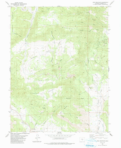 United States Geological Survey Rice Mountain, CO (1983, 24000-Scale) digital map