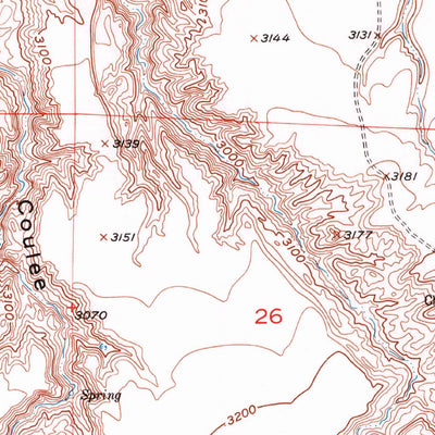 United States Geological Survey Rice Reservoir, MT (1954, 24000-Scale) digital map