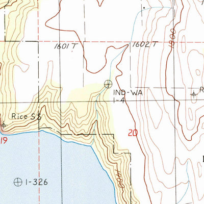 United States Geological Survey Rice, WA (1985, 24000-Scale) digital map