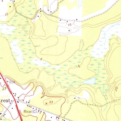 United States Geological Survey Riceboro, GA (1955, 24000-Scale) digital map