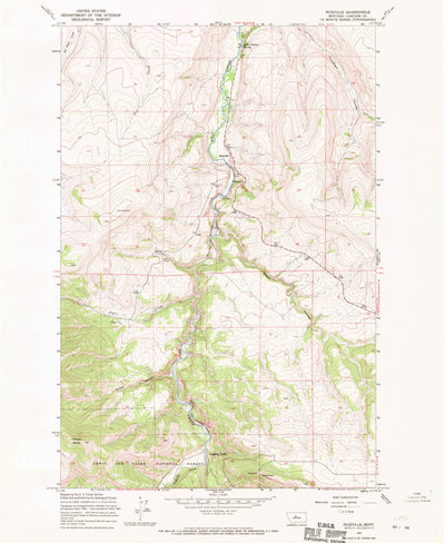 United States Geological Survey Riceville, MT (1967, 24000-Scale) digital map