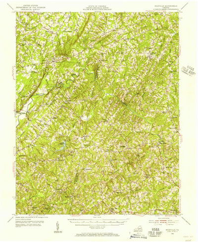 United States Geological Survey Riceville, VA (1954, 62500-Scale) digital map