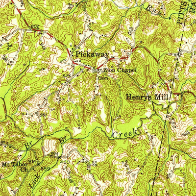 United States Geological Survey Riceville, VA (1954, 62500-Scale) digital map