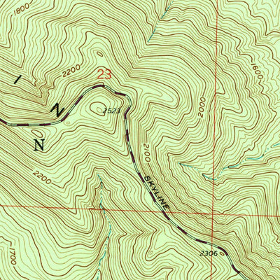 United States Geological Survey Rich Mountain, AR (1958, 24000-Scale) digital map