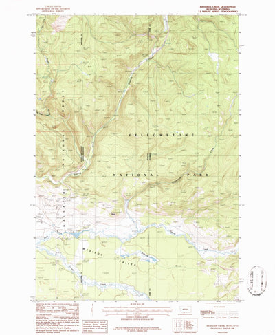 United States Geological Survey Richards Creek, MT-WY (1986, 24000-Scale) digital map