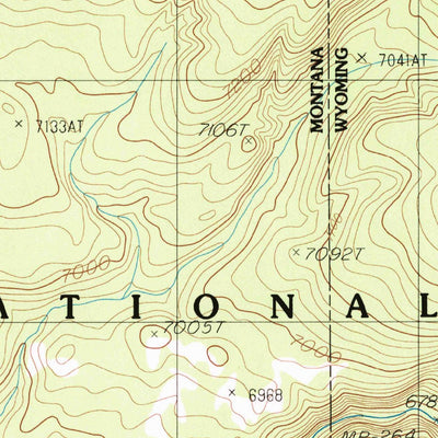 United States Geological Survey Richards Creek, MT-WY (1986, 24000-Scale) digital map