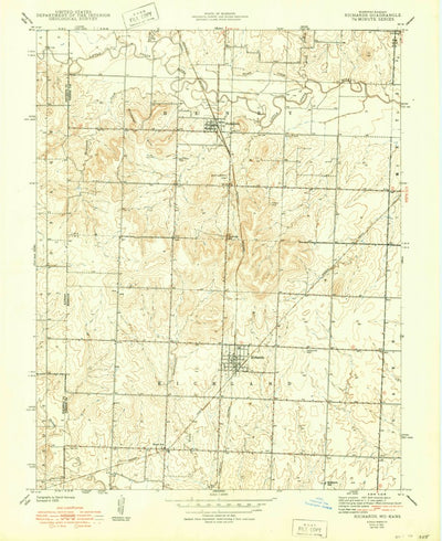 United States Geological Survey Richards, MO-KS (1942, 24000-Scale) digital map