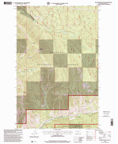 United States Geological Survey Richards Mountain, MT (1997, 24000-Scale) digital map