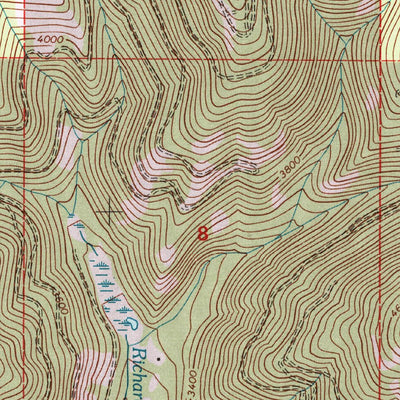 United States Geological Survey Richards Mountain, MT (1997, 24000-Scale) digital map