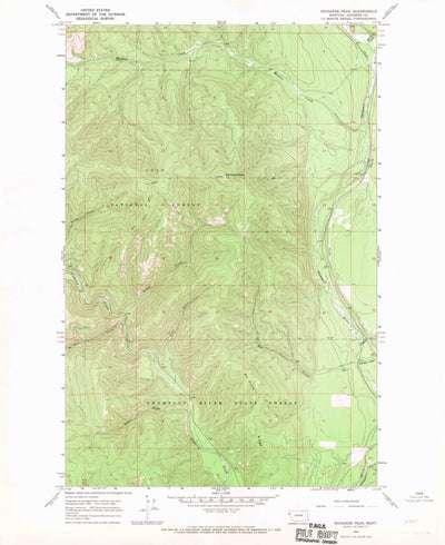 United States Geological Survey Richards Peak, MT (1966, 24000-Scale) digital map