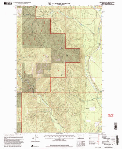 United States Geological Survey Richards Peak, MT (1999, 24000-Scale) digital map